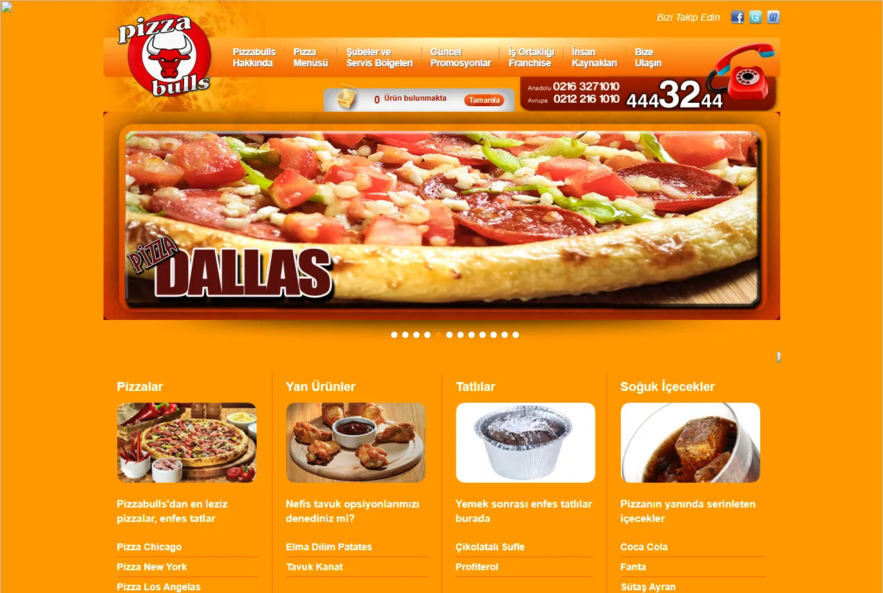 Pizzabulls Web Sitesi — ekran görüntüsü